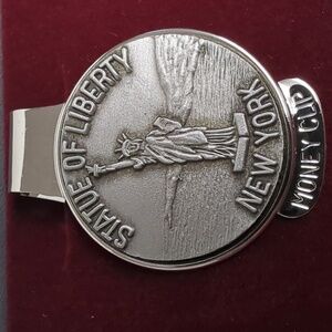 Statue of Liberty pewter money clip
